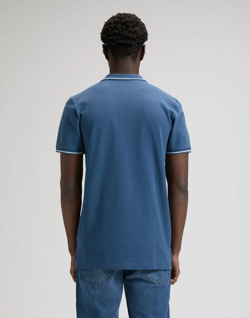 Lee Men's Pique Polo T-Shirt In Academy Blue