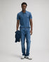 Lee Men's Pique Polo T-Shirt In Academy Blue