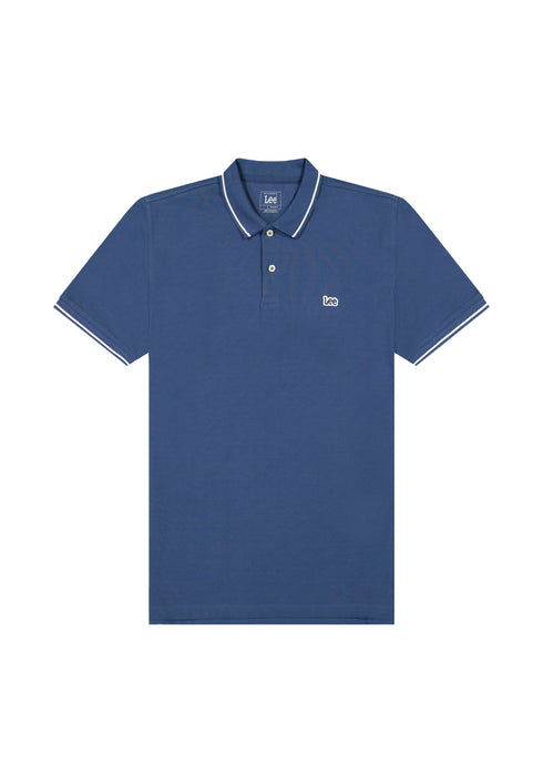 Lee Men's Pique Polo T-Shirt In Academy Blue