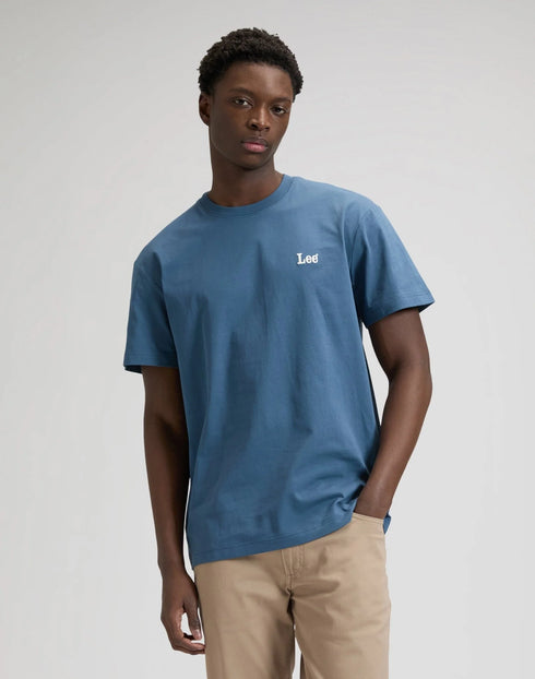 Lee Men's Short Sleeve Logo T-Shirt In Academy Blue