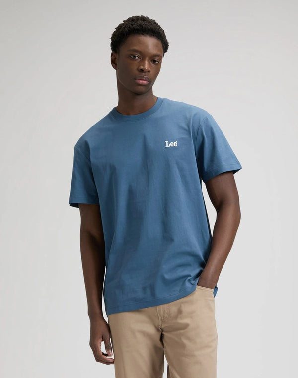 Lee Men's Short Sleeve Logo T-Shirt In Academy Blue