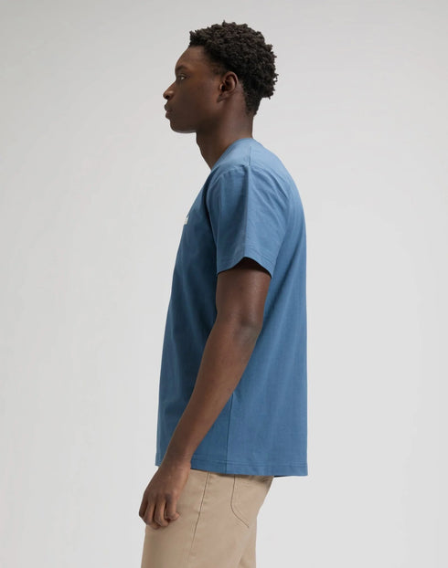 Lee Men's Short Sleeve Logo T-Shirt In Academy Blue