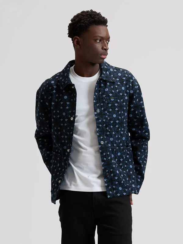 Lee Men's Clean Work Wear Jacket In Geo Print
