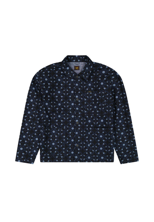 Lee Men's Clean Work Wear Jacket In Geo Print