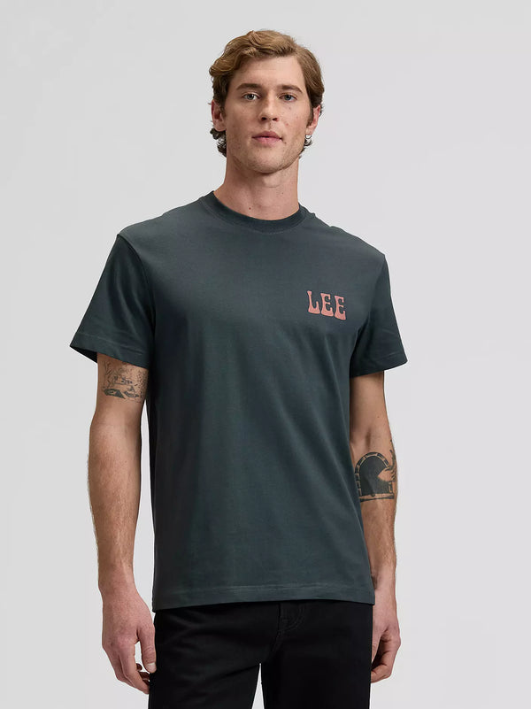Lee Men's Vinyl T-Shirt In Washed Black