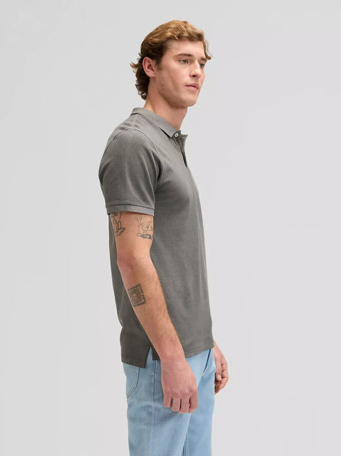 Lee Men's Garment Dye Polo In Static Gray