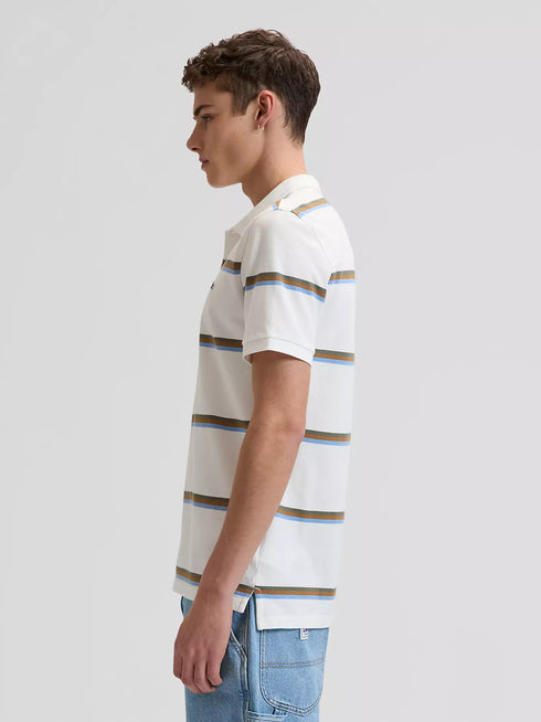 Lee Men's Pique Polo T-Shirt In Halogen Safari Stripe