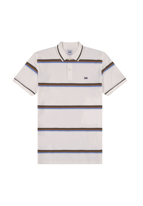 Lee Men's Pique Polo T-Shirt In Halogen Safari Stripe
