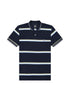 Lee Men's Pique Polo T-Shirt In Lime Ice Navy Stripe