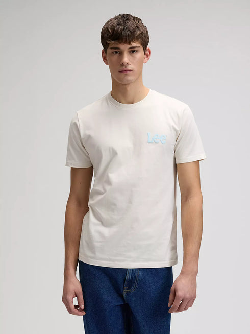 Lee Men's Medium Wobbly T-Shirt In Natural