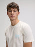 Lee Men's Medium Wobbly T-Shirt In Natural