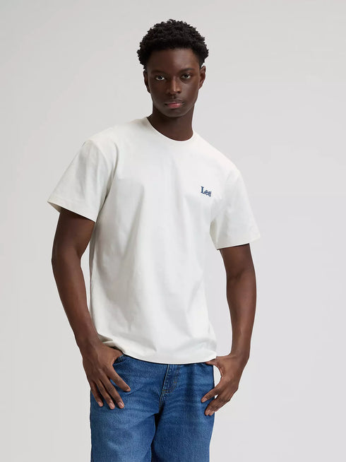 Lee Men's Short Sleeve Small Logo In Natural