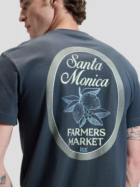 Lee Men's Santa Monica T-Shirt In Washed Black