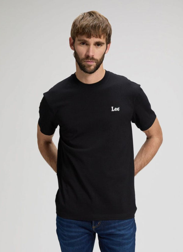 Lee Men's Short Sleeve Small Logo T-Shirt In Black