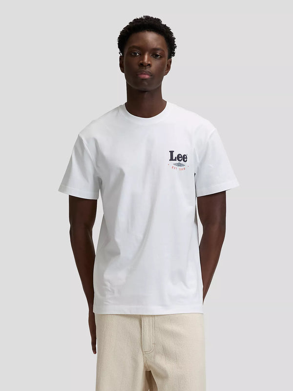LEE STAMP LEE TEE BRIGHT WHITE