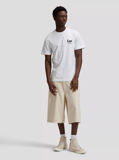 LEE STAMP LEE TEE BRIGHT WHITE