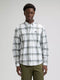 Lee Men's Button Down Shirt In Lichen Navy Plaid