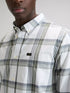 Lee Men's Button Down Shirt In Lichen Navy Plaid