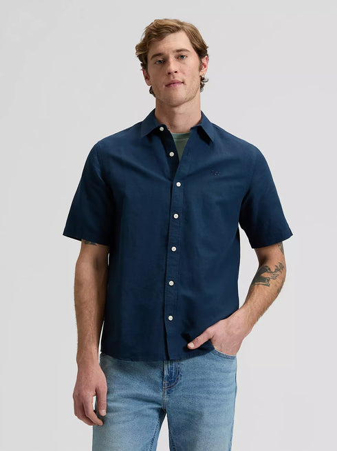 Lee Men's Short Sleeve Shirt In Rivet Navy