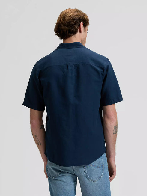 Lee Men's Short Sleeve Shirt In Rivet Navy