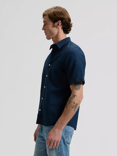 Lee Men's Short Sleeve Shirt In Rivet Navy