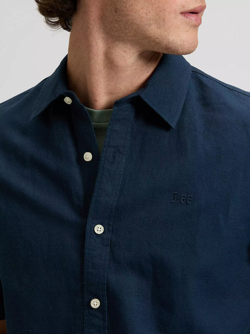 Lee Men's Short Sleeve Shirt In Rivet Navy