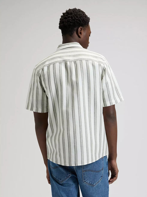 Lee Men's Short Sleeve Shirt In Lichen Cove Stripe