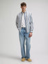 Lee Men's Button Down Tonal Shirt In Rivet Navy Stone