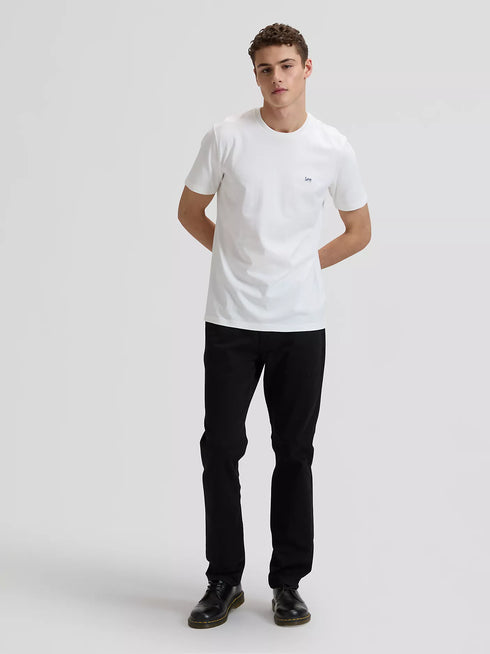 Lee Men's Short Sleeve Patch Logo T-Shirt In White