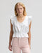 LEE RUFFLE SLEEVE SHIRT BRIGHT WHITE