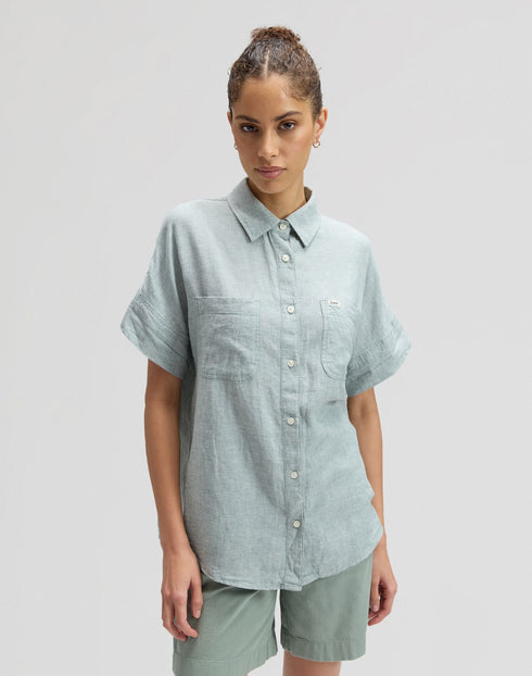 LEE SS LOOSE UTILITY SHIRT DESERT SAGE