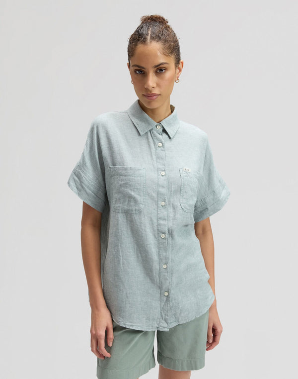 LEE SS LOOSE UTILITY SHIRT DESERT SAGE
