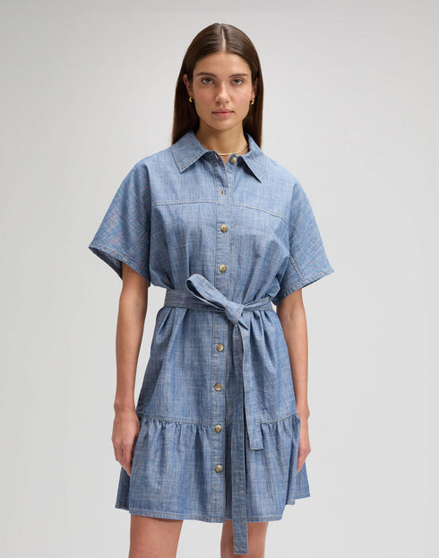 LEE TIERED DRESS INDIGO PREP