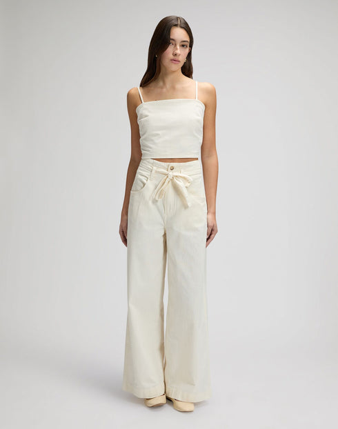 LEE PLEATED TROUSER NATURAL