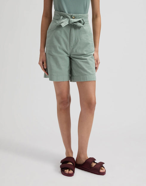 LEE PLEATED BERMUDA DESERT SAGE