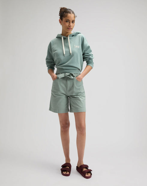 LEE PLEATED BERMUDA DESERT SAGE