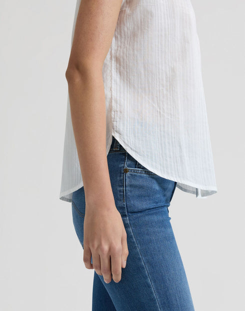 LEE CAP SLEEVE SHIRT BRIGHT WHITE