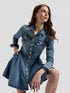 LEE LS FITTED DRESS DARK SHADE
