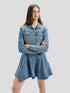LEE LS FITTED DRESS DARK SHADE