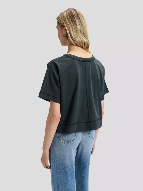 LEE SS CROPPED TEE WASHED BLACK