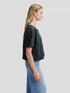 LEE SS CROPPED TEE WASHED BLACK