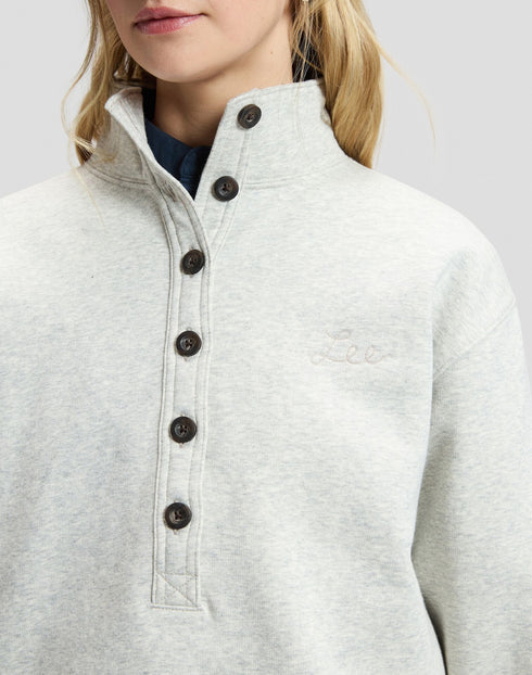 LEE POPOVER SWEATSHIRT GREY HE