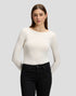 LEE LS BOAT NECK TEE ECRU