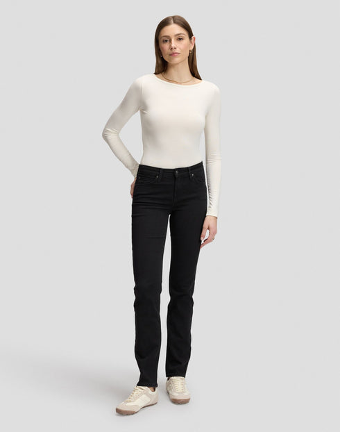 LEE LS BOAT NECK TEE ECRU