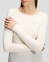 LEE LS BOAT NECK TEE ECRU