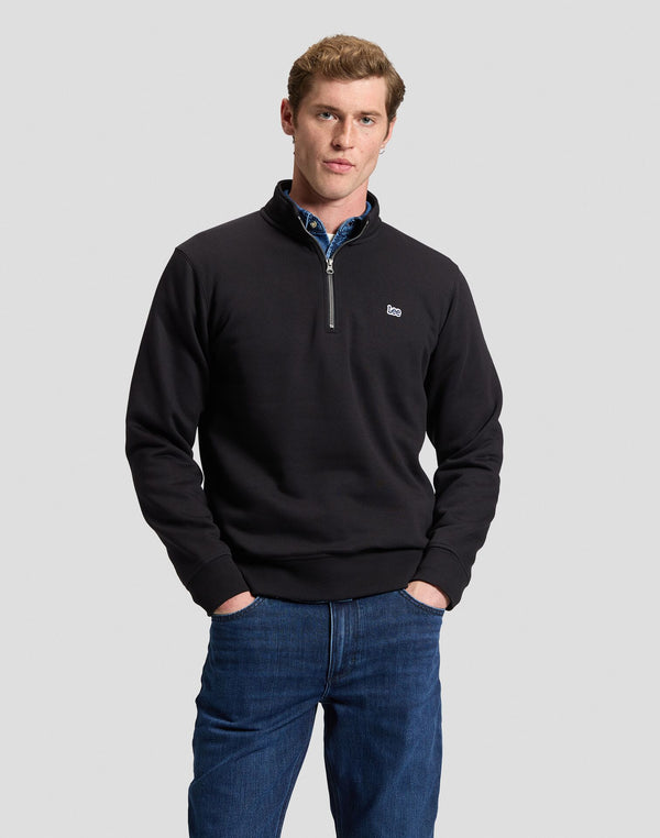 LEE PATCH HALF ZIP SWS BLACK