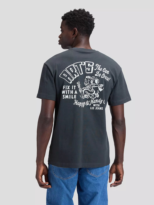 LEE WORKWEAR CREW TEE WASHED BLACK