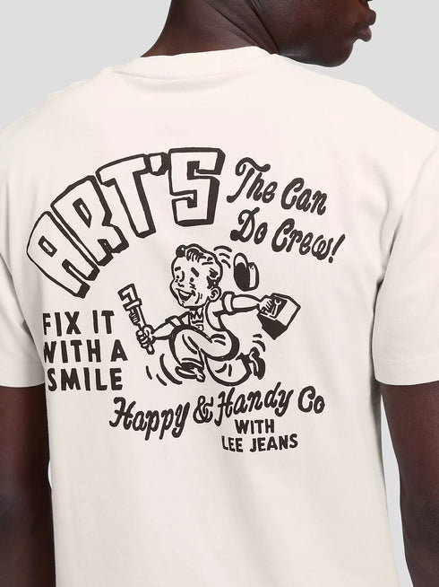 LEE WORKWEAR CREW TEE ECRU