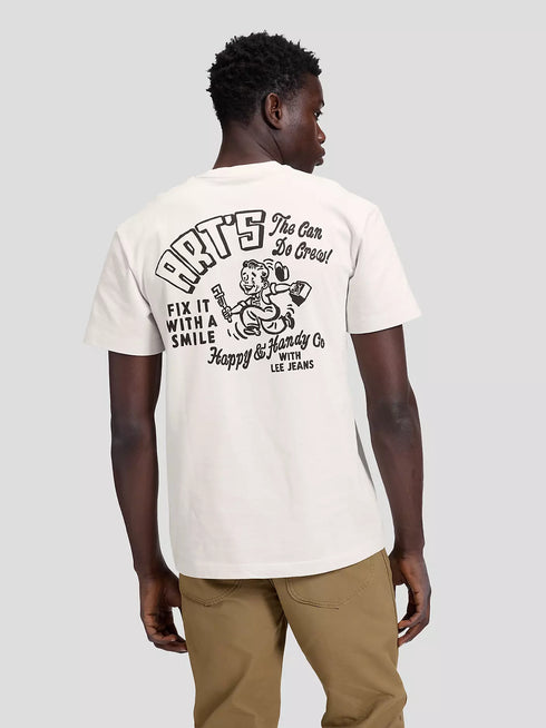LEE WORKWEAR CREW TEE ECRU