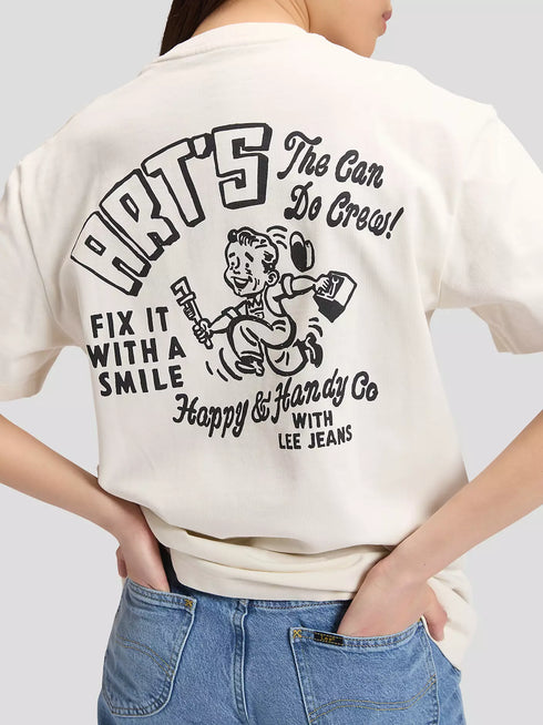LEE WORKWEAR CREW TEE ECRU
